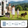 Garvee Reversible Outdoor Rug 8×10, Waterproof Outdoor Plastic Straw Rug with Interlacing Pattern, RV Mat for Picnics, Patio, Camping, Balcony, Deck, Backyard, Porch, Blue(Brown-style2)