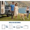 Garvee Reversible Rainbow Outdoor Rug 10×14, Waterproof Outdoor Plastic Straw Rug, RV Mat for Picnics, Patio, Camping, Balcony, Deck, Backyard, Porch, Black(Brown)