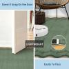 Garvee Scalloped 2×6 Washable Runner Rug for Kitchen, Floral Border Non Slip Hallway Runner Solid Accent Farmhouse Long Carpet for Laundry Girls Bedroom Accent Home Decor Mat, Light Taupe(Floral Scalloped|green)