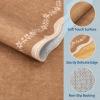 Garvee Scalloped 2×6 Washable Runner Rug for Kitchen, Floral Border Non Slip Hallway Runner Solid Accent Farmhouse Long Carpet for Laundry Girls Bedroom Accent Home Decor Mat, Light Taupe(Floral Scalloped|brown)