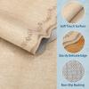 Garvee Scalloped 2×6 Washable Runner Rug for Kitchen, Floral Border Non Slip Hallway Runner Solid Accent Farmhouse Long Carpet for Laundry Girls Bedroom Accent Home Decor Mat, Light Taupe(Floral Scalloped|light Taupe)