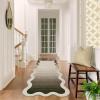 Garvee Scalloped Washable 2×6 Kitchen Rugs, Soft Non Slip Hallway Runner Rug Minimalist Ombre Indoor Modern Floor Rugs for Bedroom Laundry Bathroom, Low Pile Contemporary Home Decor Rug, Taupe(Scalloped|taupe)