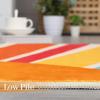 Garvee Sun Runners Rug, 2×6 Washable Non Slip Low-Pile Rugs with Rainbow Sun Abstract Print, Stain Resistant Rug Runner for Hallway Kitchen Entryway Laundry Bathroom Living Room, Colorful Blue(Sun|red)