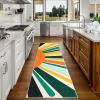 Garvee Sun Runners Rug, 2×6 Washable Non Slip Low-Pile Rugs with Rainbow Sun Abstract Print, Stain Resistant Rug Runner for Hallway Kitchen Entryway Laundry Bathroom Living Room, Colorful Blue(Sun|yellow Green)