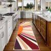 Garvee Sun Runners Rug, 2×6 Washable Non Slip Low-Pile Rugs with Rainbow Sun Abstract Print, Stain Resistant Rug Runner for Hallway Kitchen Entryway Laundry Bathroom Living Room, Colorful Blue(Sun|brown)