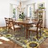Garvee Sunflower 5×7 Area Rugs for Living Room, Large Soft Non Slip Bedroom Rugs, Botanical Butterfly Floral Print Farmhouse Floor Rug Low Pile Stain Resistant Distressed Carpet for Home Decor, Black(Sunflower|taupe)