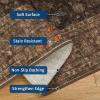 Garvee Washable 10×13 Area Rugs for Living Room, Vintage Non Slip Bedroom Rugs, Low Pile Ultra Thin Floral Rug for Dining Room Office, Non Shedding Stain Resistant Home Decor Carpet, Brown(Accent|brown)