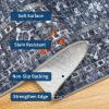 Garvee Washable 10×13 Area Rugs for Living Room, Vintage Non Slip Bedroom Rugs, Low Pile Ultra Thin Floral Rug for Dining Room Office, Non Shedding Stain Resistant Home Decor Carpet, Brown(Accent|blue)