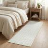 Garvee Washable Runner Rug 2×6 Modern Runner Rug Non Slip Abstract Hallway Runners Indoor Soft Low Pile Lines Printed Entryway Runners Aesthetic Minimalist Bedside Floor Mat for Laundry Kitchen, Cream(Plaid Beige)