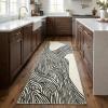 Garvee Washable Runner Rug 2×6 Modern Runner Rug Non Slip Abstract Hallway Runners Indoor Soft Low Pile Lines Printed Entryway Runners Aesthetic Minimalist Bedside Floor Mat for Laundry Kitchen, Cream(Lines Cream)