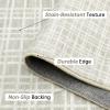 Garvee Washable Runner Rug 2×6 Modern Runner Rug Non Slip Abstract Hallway Runners Indoor Soft Low Pile Lines Printed Entryway Runners Aesthetic Minimalist Bedside Floor Mat for Laundry Kitchen, Cream(Plaid Beige)