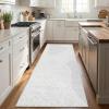 Garvee Washable Runner Rug 2×6 Modern Runner Rug Non Slip Abstract Hallway Runners Indoor Soft Low Pile Lines Printed Entryway Runners Aesthetic Minimalist Bedside Floor Mat for Laundry Kitchen, Cream(Lines Grey)