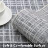 Garvee Washable Runner Rug 2×6 Modern Runner Rug Non Slip Abstract Hallway Runners Indoor Soft Low Pile Lines Printed Entryway Runners Aesthetic Minimalist Bedside Floor Mat for Laundry Kitchen, Cream(Plaid Grey)
