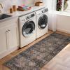 Garvee Washable Runner Rug for Hallway, 2×6 Vintage Soft Non Slip Kitchen Rugs, Ultra Thin Low Pile Distressed Bedroom Rugs, Stain Resistant Rug Runner for Laundry Bathroom, Terracotta(Distressed|red Brown)