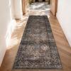 Garvee Washable Runner Rug for Hallway, 2×6 Vintage Soft Non Slip Kitchen Rugs, Ultra Thin Low Pile Distressed Bedroom Rugs, Stain Resistant Rug Runner for Laundry Bathroom, Terracotta(Distressed|red Brown)