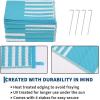 Garvee Waterproof Outdoor Rug 8×10, Checkered Foldable Plastic Straw Patio Camping Rug, Outdoor RV Carpet for Deck Camper Porch Balcony Backyard Picnic Beach Black and Brown(Blue & White)