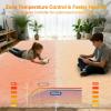 Garvee Wireless Heated Floor Mat 5×7, Electric Heated Rug with 6 Heat Settings & 2-10H Timer, Soft Plush Heating Mat Carpet Foot Warmer for Living Room Bedroom Office Game Room, Dark Grey(Cream)