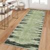 Garvee 5×7 Washable Rugs for Bedroom Living Room Modern Abstract Office Carpet Non-Slip Stain Resistant Area Rug for Dining Room Table Apartment, Black and Brown(Mountain Scenery|green)