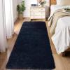 Garvee 8×10 Area Rug for Living Room, Fluffy Shag Soft Washable Rugs Large Fuzzy Plush Indoor Carpet for Bedroom Nursery Playroom Kids Girls Boys Room (Tie-dye Black Grey)(Navy)