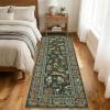 Garvee Animal 4×6 Area Rugs for Living Room, Large Bedroom Washable Rugs, Thin Modern Nursery Rug Non-Shedding Kids Playroom Rug Stain Resistant Large Carpet for Kids Room Dining Room, Dark Blue(Modern|green)