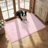 Garvee Blue Floral 2×6 Runner Rug Washable Boho Non-Slip Runner Rugs for Kitchen Vintage Flower Soft Low Pile Kitchen Rugs for Hallway Girls Room Kids Room playroom Dorm(Pink)