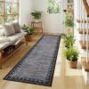 Garvee Large Area Rug 9×12, Traditional Border Design Carpet, Vintage Indoor Floor Mat for Living Room, Heavy Duty Non-Shedding Rug for Dining Room Under Table, Formal Bedroom Decor,Sage Green(Black Grey)