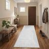 Garvee Washable Runner Rug 2×6 Modern Runner Rug Non Slip Abstract Hallway Runners Indoor Soft Low Pile Lines Printed Entryway Runners Aesthetic Minimalist Bedside Floor Mat for Laundry Kitchen, Cream(Lines Grey)