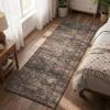 Garvee Washable Runner Rug for Hallway, 2×6 Vintage Soft Non Slip Kitchen Rugs, Ultra Thin Low Pile Distressed Bedroom Rugs, Stain Resistant Rug Runner for Laundry Bathroom, Terracotta(Distressed|terracotta)