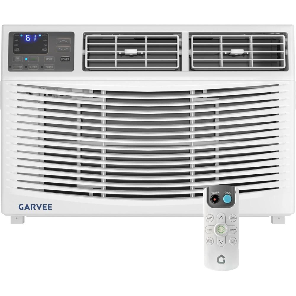 image:imageGarvee 6000 BTU UShaped Window Air Conditioner Cools Up to 269 SqFt Ultra Quiet Operation Energy Efficient Includes Remote Control White8000 BTUs
