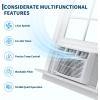 Garvee 6000 BTU U-Shaped Window Air Conditioner, Cools Up to 269 Sq.Ft., Ultra Quiet Operation, Energy Efficient, Includes Remote Control, White(10000 BTU)