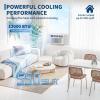 Garvee 6000 BTU U-Shaped Window Air Conditioner, Cools Up to 269 Sq.Ft., Ultra Quiet Operation, Energy Efficient, Includes Remote Control, White(12000 BTU)