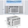 Garvee 6000 BTU U-Shaped Window Air Conditioner, Cools Up to 269 Sq.Ft., Ultra Quiet Operation, Energy Efficient, Includes Remote Control, White(5000 BTU)