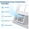 Garvee 6000 BTU U-Shaped Window Air Conditioner, Cools Up to 269 Sq.Ft., Ultra Quiet Operation, Energy Efficient, Includes Remote Control, White(6000 BTUs)