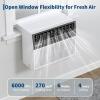 Garvee 6000 BTU U-Shaped Window Air Conditioner, Cools Up to 269 Sq.Ft., Ultra Quiet Operation, Energy Efficient, Includes Remote Control, White(6000 Btu)