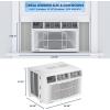 Garvee 6000 BTU U-Shaped Window Air Conditioner, Cools Up to 269 Sq.Ft., Ultra Quiet Operation, Energy Efficient, Includes Remote Control, White(8000 BTUs)
