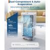 Garvee 8000 BTUs Portable Air Conditioner,Up to 350 Sq.Ft. Remote Control 48dB Portable AC Unit, Dehumidifier, Fan, Sleep, 24H Timer&Installation Kit, DOE Certified, Ceer 6.2, White+Black Panel(White+White)