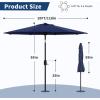 Garvee Round Patio Umbrella Base, 20″ 26.5LB Heavy Weight Stand Antiqued Umbrella Stand with Adjustable Pole Adapters Fits 1.5″ to 2.1″ Poles for 7.5-11FT Umbrellas for Outdoor Deck Poolside, Bronze(Modren 2)