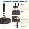 Garvee Round Patio Umbrella Base, 20″ 26.5LB Heavy Weight Stand Antiqued Umbrella Stand with Adjustable Pole Adapters Fits 1.5″ to 2.1″ Poles for 7.5-11FT Umbrellas for Outdoor Deck Poolside, Bronze(26.5LB Weight)