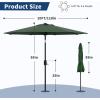 Garvee Round Patio Umbrella Base, 20″ 26.5LB Heavy Weight Stand Antiqued Umbrella Stand with Adjustable Pole Adapters Fits 1.5″ to 2.1″ Poles for 7.5-11FT Umbrellas for Outdoor Deck Poolside, Bronze(Modern)