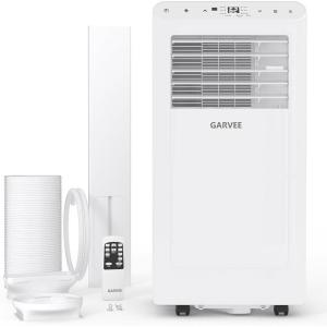 Garvee 8000 BTUs Portable Air Conditioner,Up to 350 Sq.Ft. Remote Control 48dB Portable AC Unit, Dehumidifier, Fan, Sleep, 24H Timer&Installation Kit, DOE Certified, Ceer 6.2, White+Black Panel(White+White)