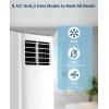 Garvee 3-in-1 Portable Air Conditioner, 8,000 BTU Portable AC Unit with Cooling, Dehumidifier & Fan for Rooms up to 350 sq.ft with Remote Control, Sleep Mode, 24H Timer & Window Kit(8000BTU)