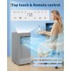 Garvee 8000BTUs Portable Air Conditioner with Remote Control,350 Sq.Ft Max. 48dB Portable AC Unit, Dehumidifier, Fan, Sleep, 24H Timer&Installation Kit, DOE Certified, Ceer 6.2,Dark Grey(Dark Grey)
