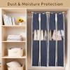 Garvee Garvee 2-Piece Set Cotton Linen 40 Inch Garment Bags for Dust Protection – Lightweight, Durable, Breathable, Easy to Store, and Stylish(Green)