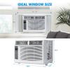 Window Air Conditioner, 10000 BTU Compact AC Unit, Energy Saving Window AC, Smart AC with 3 Modes Cool Dry Fan Speed Control,Cools Up to 450 Sq.Ft,115v Mini Air Conditioner for Bedroom,Office,Home(White)