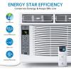 Window Air Conditioner, 10000 BTU Compact AC Unit, Energy Saving Window AC, Smart AC with 3 Modes Cool Dry Fan Speed Control,Cools Up to 450 Sq.Ft,115v Mini Air Conditioner for Bedroom,Office,Home(White)