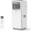 8000 BTU Portable Air Conditioner with Black Top Cover, Cooling, Dehumidifying, and Fan Functions, Suitable for Medium-Sized Rooms, Quiet Mode, 24-Hour Timer & Easy Setup(Crystal White)