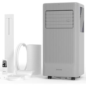 Garvee 8000BTUs Portable Air Conditioner with Remote Control,350 Sq.Ft Max. 48dB Portable AC Unit, Dehumidifier, Fan, Sleep, 24H Timer&Installation Kit, DOE Certified, Ceer 6.2,Dark Grey(Dark Grey)