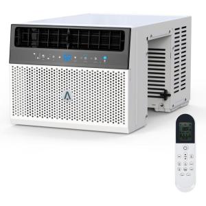 Window Air Conditioner, 10000 BTU Compact AC Unit, Energy Saving Window AC, Smart AC with 3 Modes Cool Dry Fan Speed Control,Cools Up to 450 Sq.Ft,115v Mini Air Conditioner for Bedroom,Office,Home(U-Shaped)