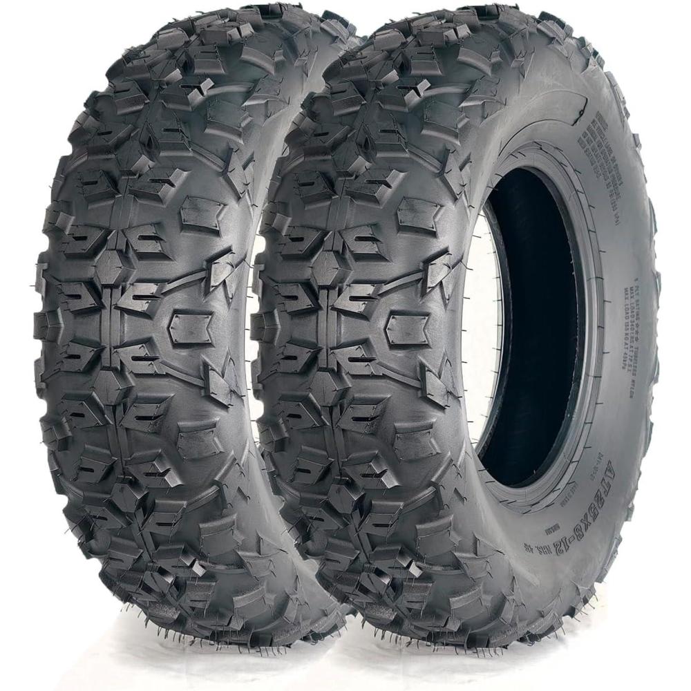 image:imageGarvee Set of 2 25x812 6PR ATV UTV Tires All Terrain 25x8x12 Tubeless Tires for Mud Trail Sand Gravel amp Street HeavyDuty Design for OffRoad RidingDAV 101