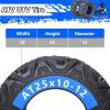 Garvee Set of 2 Garvee ATV Trail Tires 25×8-12/6PR Knobby Sport Tires, Tubeless, AT25x8-12-6PR TL KNIGHT(25×10-12)